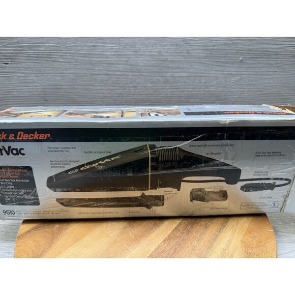 VTG Black & Decker CarVac 9510 12 Volt Car Vacuum Sweeper Black Portable - Picture 2 of 8